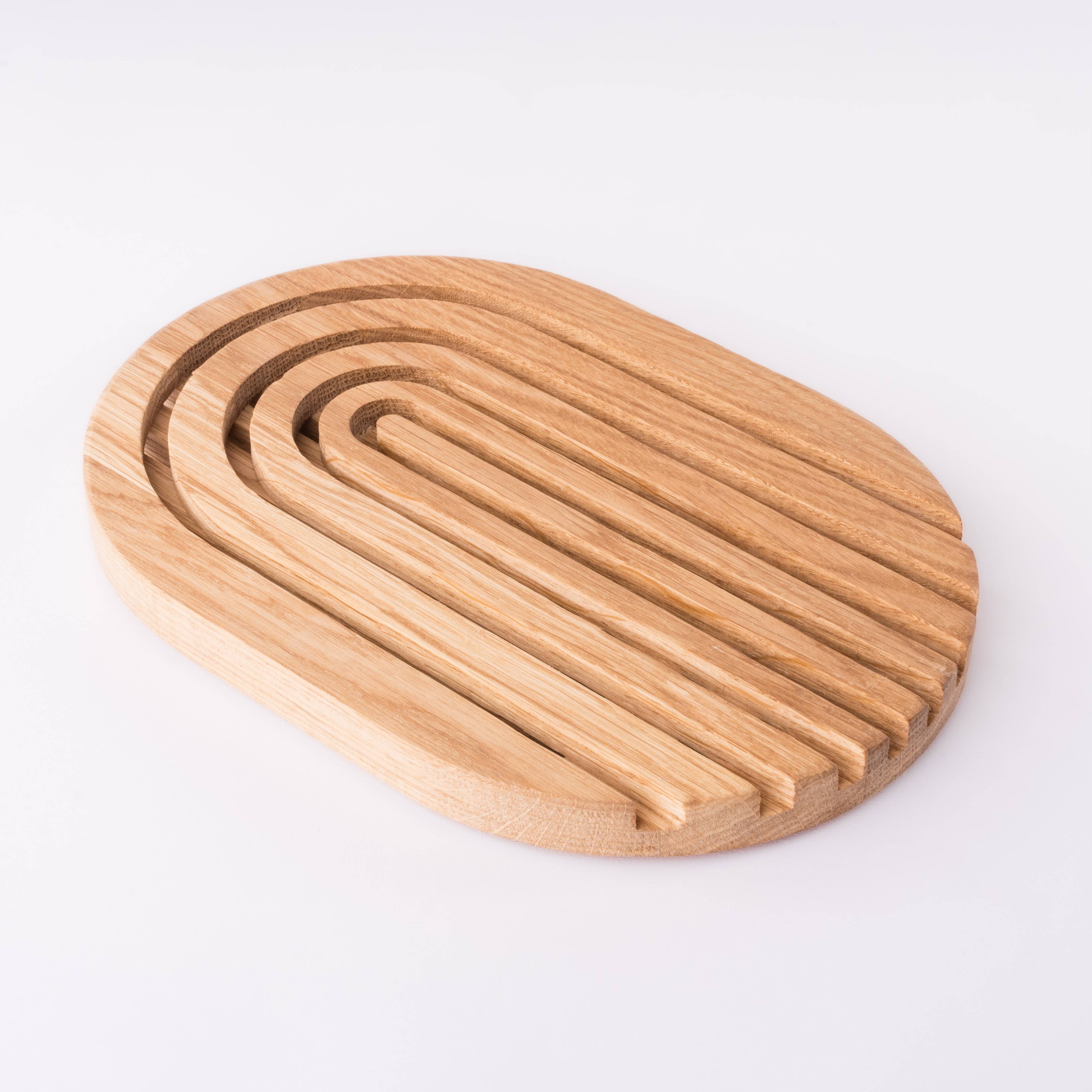 Untersetzer Eiche oval